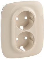 Лицевая панель Legrand Valena Allure для 1-м. 2-мод. розетки 220В слоновая кость картинка